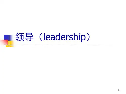 8组织行为学领导