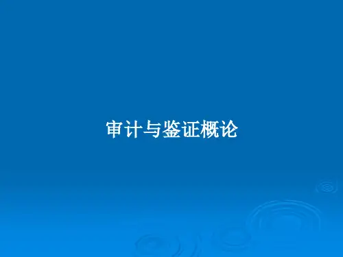 审计与鉴证概论PPT教案