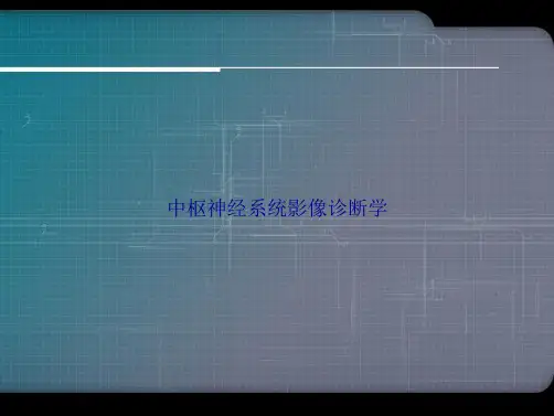 中枢神经系统影像诊断学讲课文档