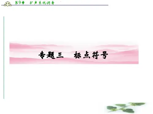 高考语文《金新学案》一轮课件(人教山东专)：第二编 第一部分专题三 标点符号