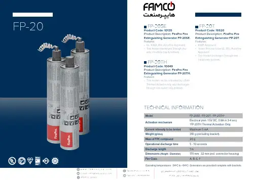 火焰保护生成器 FP-20 系列说明书