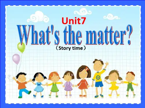 牛津译林版英语四年级下册Unit7 What's the matter？(第1课时)课件