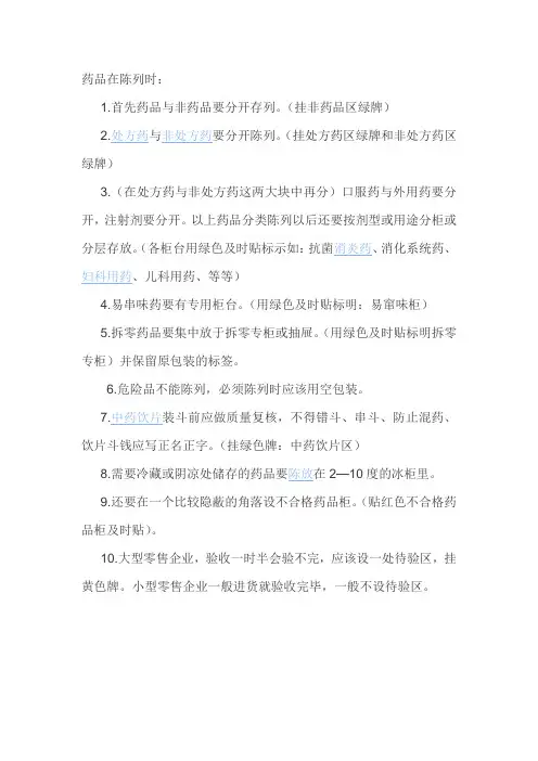 药品陈列