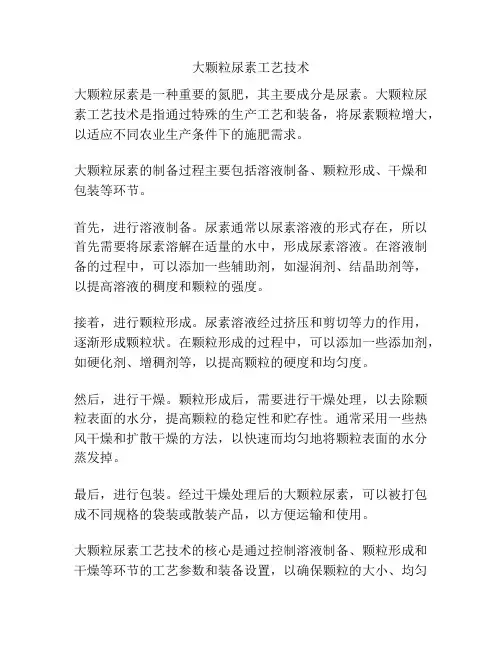 大颗粒尿素工艺技术
