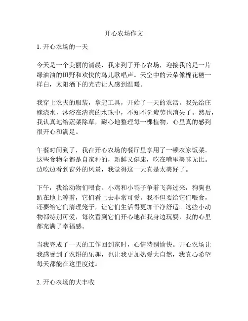 开心农场作文