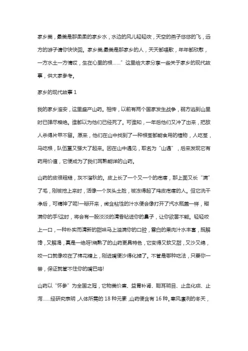 最新家乡的现代故事