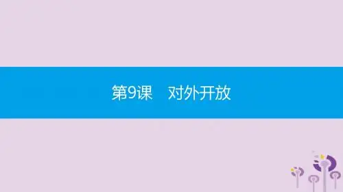 2019春八年级历史下册第三单元中国特色社会主义道路第9课对外开放课件新人教版20190218142