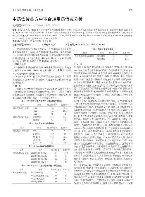 中药饮片处方中不合理用药情况分析