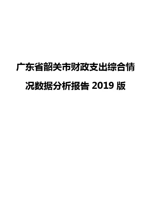 广东省韶关市财政支出综合情况数据分析报告2019版