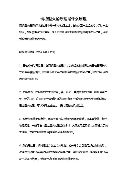 钢板退火的原理是什么原理