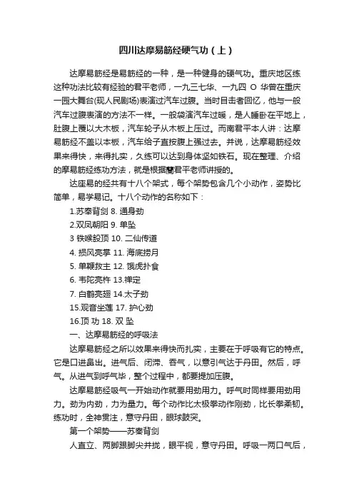 四川达摩易筋经硬气功（上）