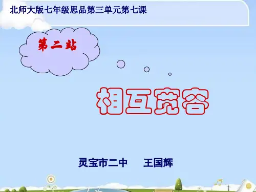 相互宽容ppt优秀课件 北师大版