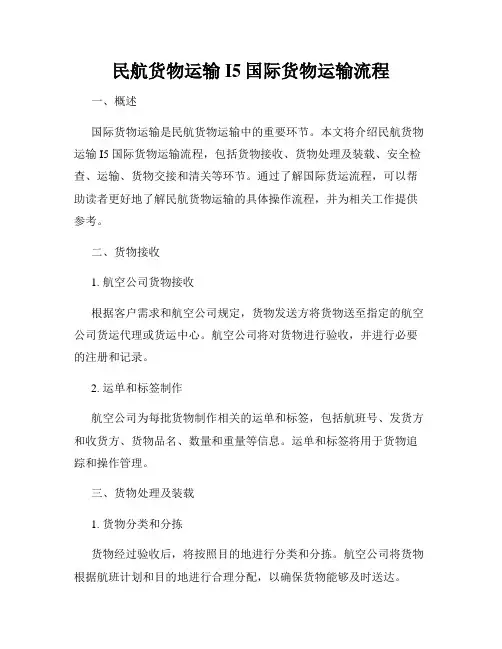 民航货物运输I5国际货物运输流程