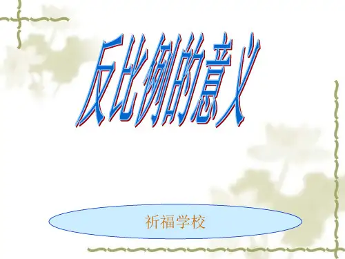 反比例的意义(1)