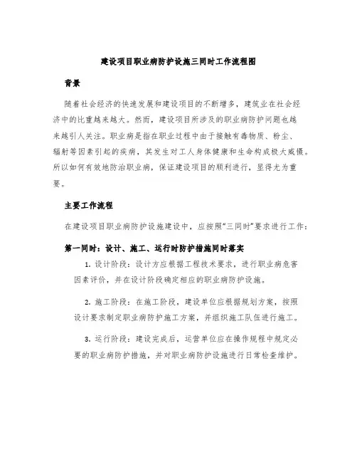 建设项目职业病防护设施三同时工作流程图