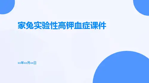 家兔实验性高钾血症课件