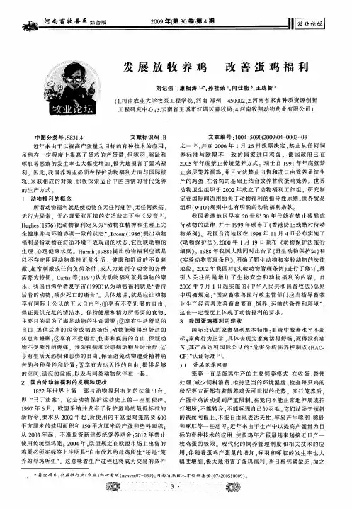 发展放牧养鸡 改善蛋鸡福利