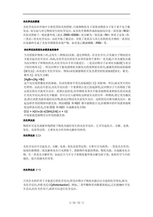 光化学反应原理