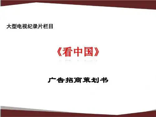 看中国广告招商策划PPT模板