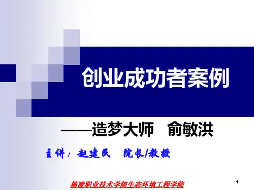 创业成功者案例PPT参考幻灯片
