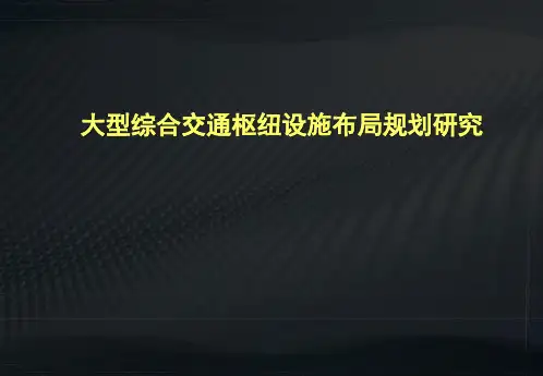 大型综合交通枢纽设施布局规划研究