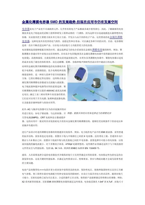 金属化薄膜电容器SMD的发展及现在市场的应用空间