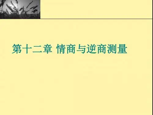 情商与逆商测量培训讲义(ppt55张)