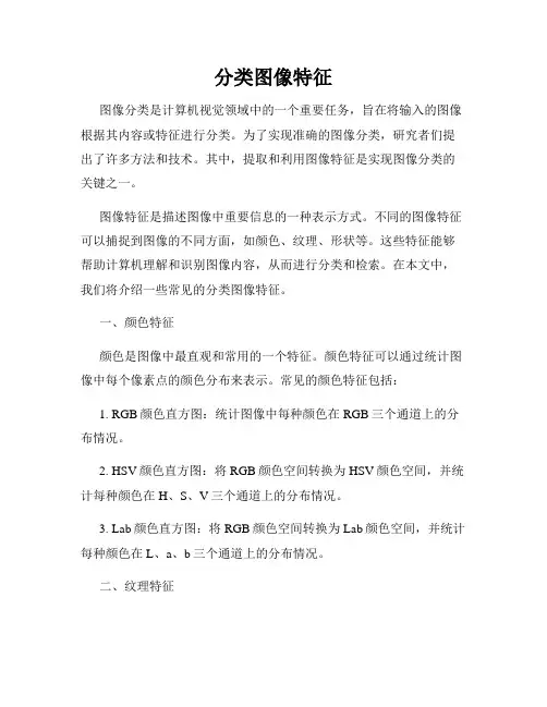 分类图像特征