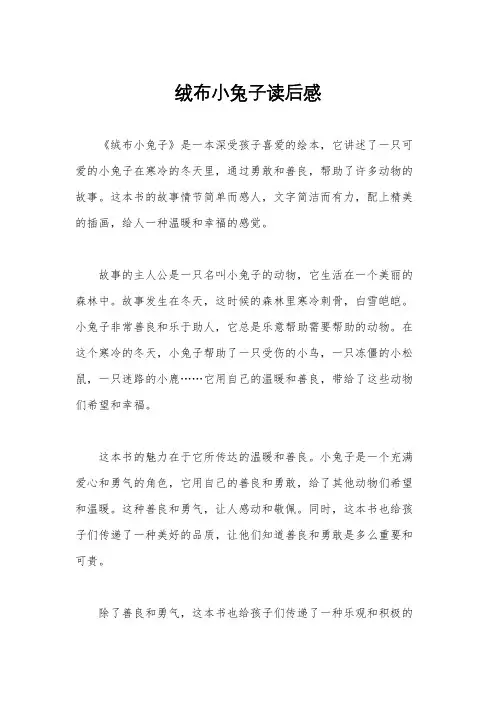 绒布小兔子读后感