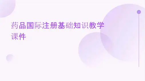 药品国际注册基础知识教学课件