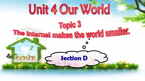 仁爱版英语八年级上册 Unit 4 Topic 3 Section D 课件  (共41张PPT)