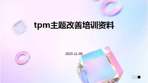 TPM主题改善培训资料