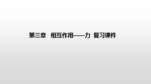 第三章+相互作用-力++复习课件+-2022-2023学年高一上学期物理人教版(2019)必修第一册