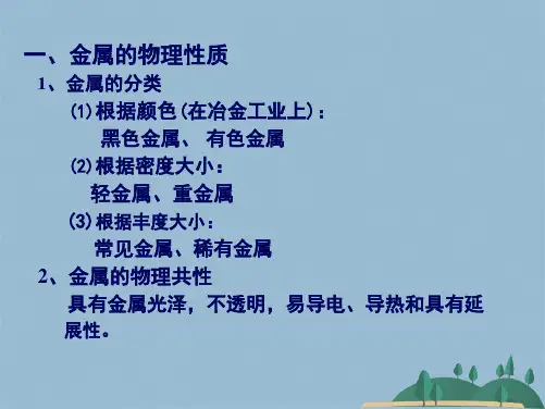 第一节金属的化学性质(共22张PPT)