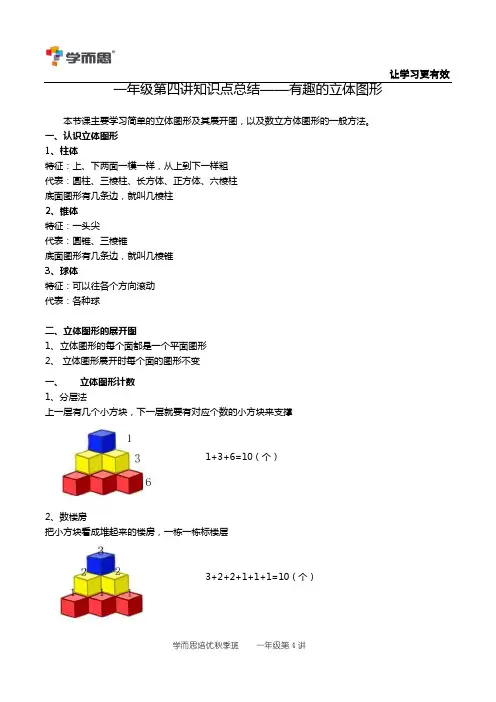 学而思   有趣的立体图形