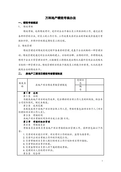 XX公司绩效考核体系