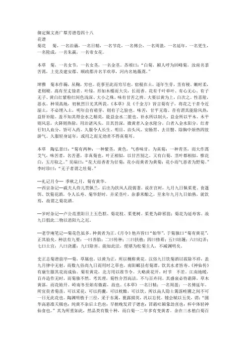菊资料