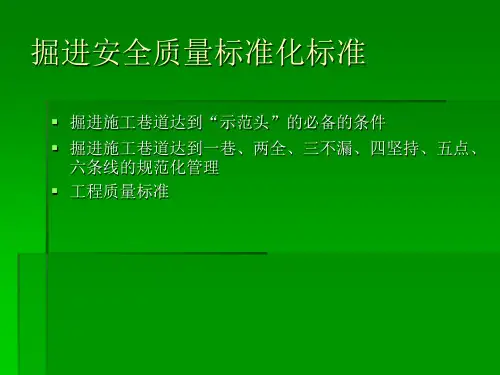 掘进安全质量标准化