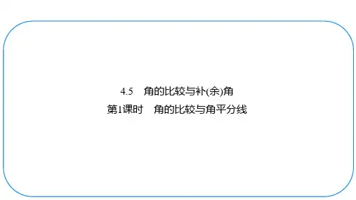 4.5 角的比较与补(余)角
