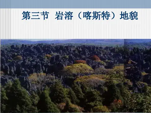 第三节岩溶喀斯特地貌