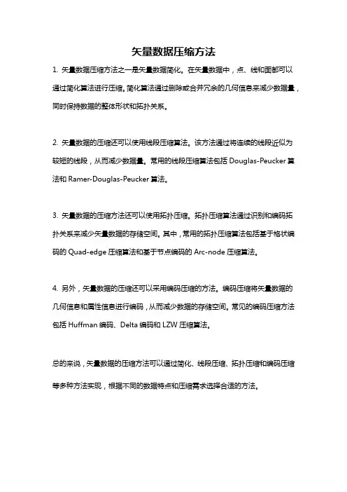 矢量数据压缩方法