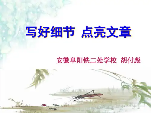 初中作文指导：《写好细节,点亮文章》ppt优秀作文