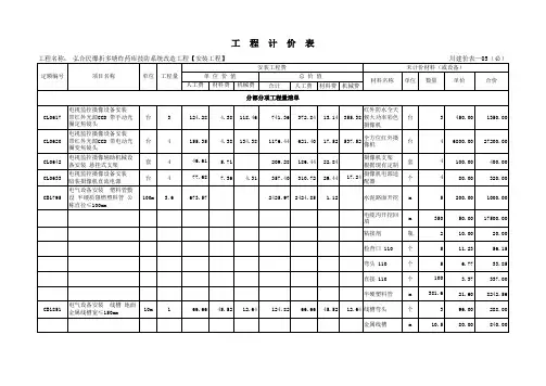 监控系统改造预算