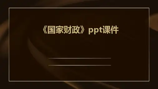 《国家财政》课件