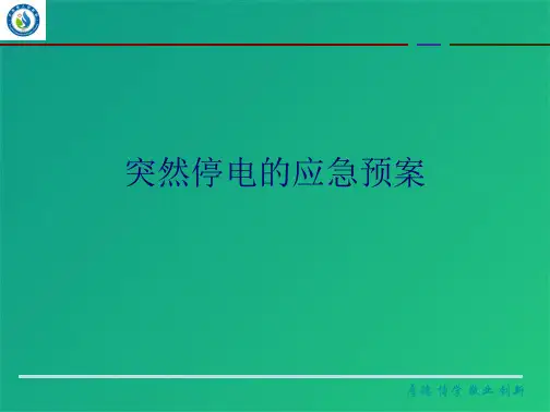 突然停电的应急预案(共10张PPT)