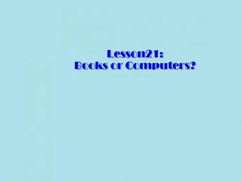 【冀教版】八下：Unit 4《Lesson 21 Books of Computers》ppt课件(1)