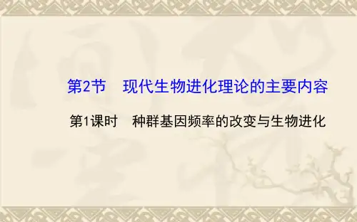 【全程复习方略】春高中生物 第7章 第2节 第1课时种群基因频率的改变与生物进化名师课件 新人教版必修2