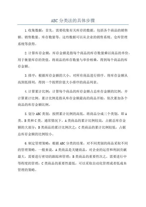 ABC分类法的具体步骤