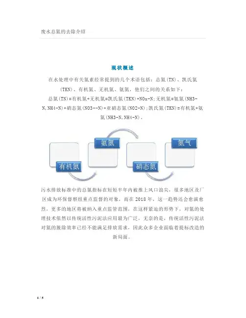 废水总氮的去除介绍