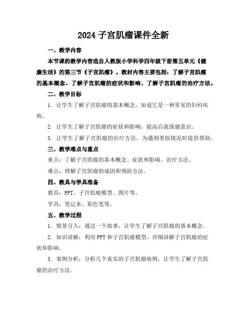 2024子宫肌瘤课件全新